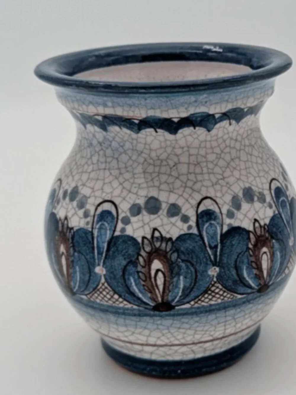 vintage KF Gmunden hand painted bud vase Austrian ceramic pottery 5